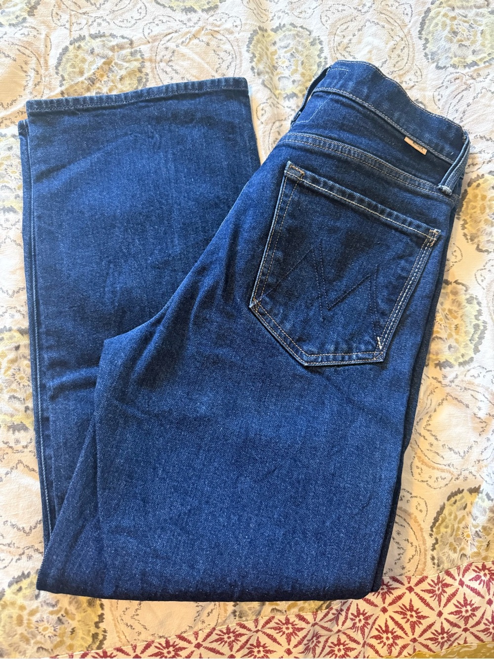 MOTHER Deep Indigo Straight-Leg Jeans